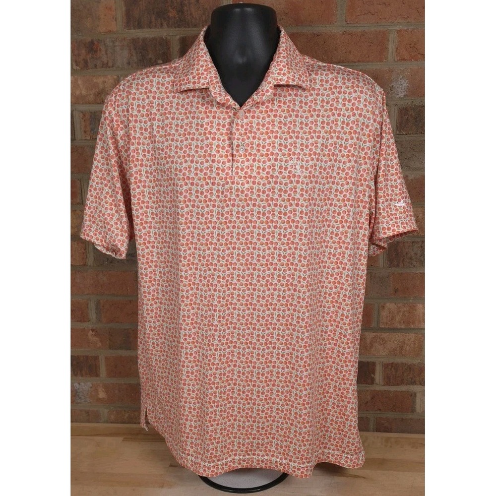 Rhoback Polo Shirt Mens Large Absolute Peach Performance Golf Peaches Georgia